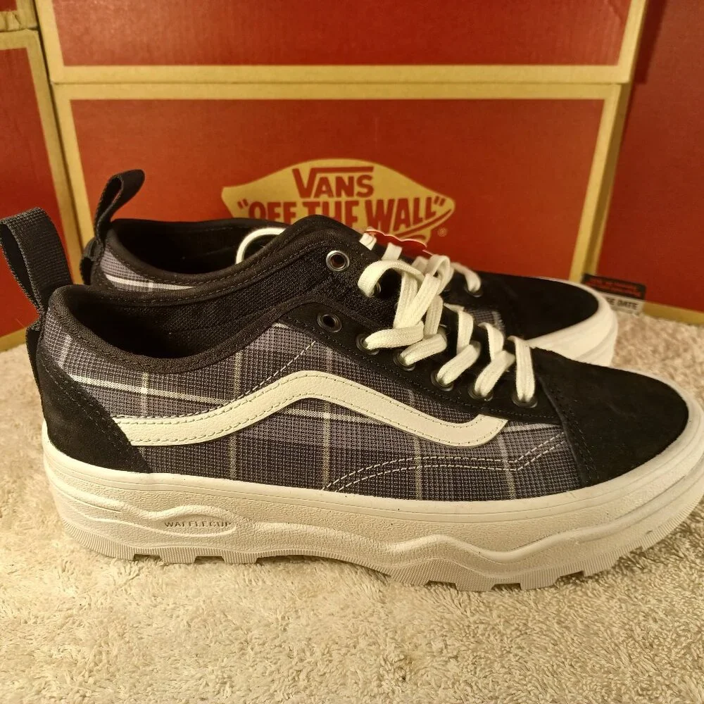 VANS Men's 6.5/Women's 8 Sentry Old Skool Plaid Black Platform VN0A5KR3BLK